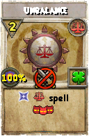 Wizard101 Balance spell card: Unbalance, Spell ID 4991