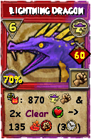Wizard101 Storm spell card: Lightning Dragon, Spell ID 4999
