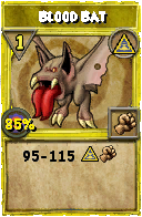 Wizard101 Myth spell card: Blood Bat, Spell ID 4883