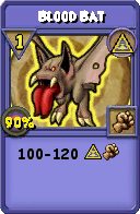 Wizard101 Myth spell card: Blood Bat, Spell ID 4884