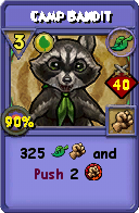 Wizard101 Life spell card: Camp Bandit, Spell ID 4453