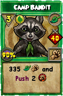 Wizard101 Life spell card: Camp Bandit, Spell ID 4451