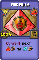 Wizard101 Fire spell card: Fire Prism, Spell ID 4624