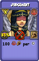 Wizard101 Balance spell card: Judgement, Spell ID 4809