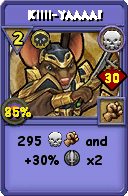 Wizard101 Death spell card: Kiiii-yaaaa!, Spell ID 4960