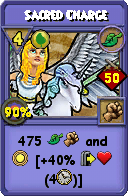 Wizard101 Life spell card: Sacred Charge, Spell ID 4764