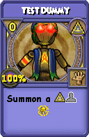 Wizard101 Myth spell card: Test Dummy, Spell ID 4938