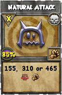 Wizard101 Death spell card: Natural Attack, Spell ID 4954