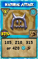 Wizard101 Ice spell card: Natural Attack, Spell ID 4274