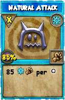 Wizard101 Ice spell card: Natural Attack, Spell ID 4752