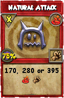 Wizard101 Fire spell card: Natural Attack, Spell ID 4095