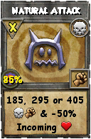 Wizard101 Death spell card: Natural Attack, Spell ID 4905
