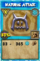 Wizard101 Ice spell card: Natural Attack, Spell ID 4497