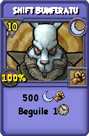 Wizard101 Moon spell card: Shift Bunferatu, Spell ID 4861