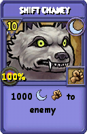Wizard101 Moon spell card: Shift Chaney, Spell ID 4067