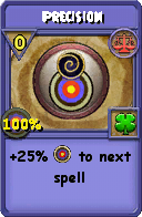 Wizard101 Balance spell card: Precision, Spell ID 4235
