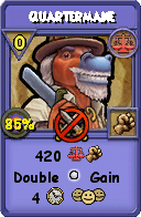 Wizard101 Balance spell card: Quartermane, Spell ID 4070