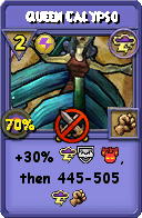 Wizard101 Storm spell card: Queen Calypso, Spell ID 4050