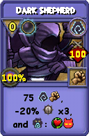 Wizard101 Shadow spell card: Dark Shepherd, Spell ID 4980