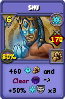 Wizard101 Ice spell card: Shu, Spell ID 4730