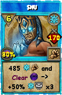 Wizard101 Ice spell card: Shu, Spell ID 4725