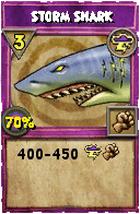 Wizard101 Storm spell card: Storm Shark, Spell ID 4871