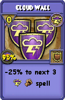 Wizard101 Storm spell card: Cloud Wall, Spell ID 4660