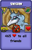 Wizard101 Life spell card: Unicorn, Spell ID 4719