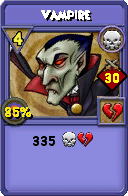 Wizard101 Death spell card: Vampire, Spell ID 4549