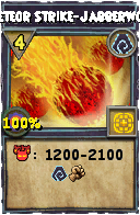 Wizard101 Shadow spell card: Meteor Strike-Jabberwock, Spell ID 5004