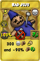 Wizard101 Death spell card: Bad Juju, Spell ID 5008
