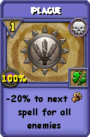 Wizard101 Death spell card: Plague, Spell ID 5011