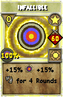Wizard101 Star spell card: Infallible, Spell ID 5012