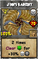 Wizard101 Death spell card: Jinn's Larceny, Spell ID 5017