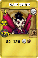Wizard101 Death spell card: Dark Sprite, Spell ID 5022