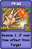Wizard101 Life spell card: Triage, Spell ID 5033