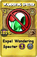 Wizard101 Myth spell card: Wandering Specter, Spell ID 5062