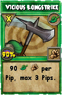 Wizard101 Life spell card: Vicious Longstrike, Spell ID 5068