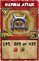Wizard101 Fire spell card: Natural Attack, Spell ID 5076