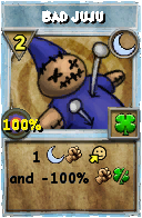 Wizard101 Moon spell card: Bad Juju, Spell ID 5093