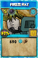 Wizard101 Ice spell card: Freeze Ray, Spell ID 5099