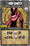 Wizard101 Death spell card: Red Ghost, Spell ID 5114