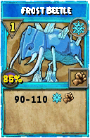 Wizard101 Ice spell card: Frost Beetle, Spell ID 5117