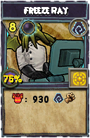 Wizard101 Shadow spell card: Freeze Ray, Spell ID 5127