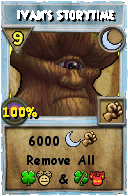 Wizard101 Moon spell card: Ivan's Storytime, Spell ID 5130