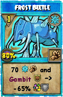 Wizard101 Ice spell card: Frost Beetle, Spell ID 5133