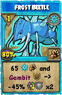 Wizard101 Ice spell card: Frost Beetle, Spell ID 5135