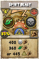 Wizard101 Balance spell card: Spirit Blast, Spell ID 5136