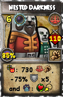 Wizard101 Balance spell card: Nested Darkness, Spell ID 5142