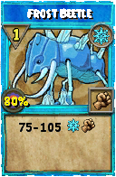 Wizard101 Ice spell card: Frost Beetle, Spell ID 5152
